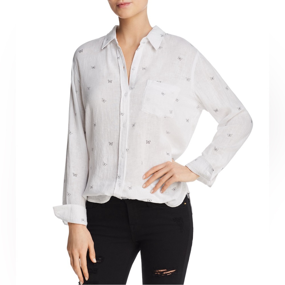 Rails Charli Butterfly-Print Blouse - image 1